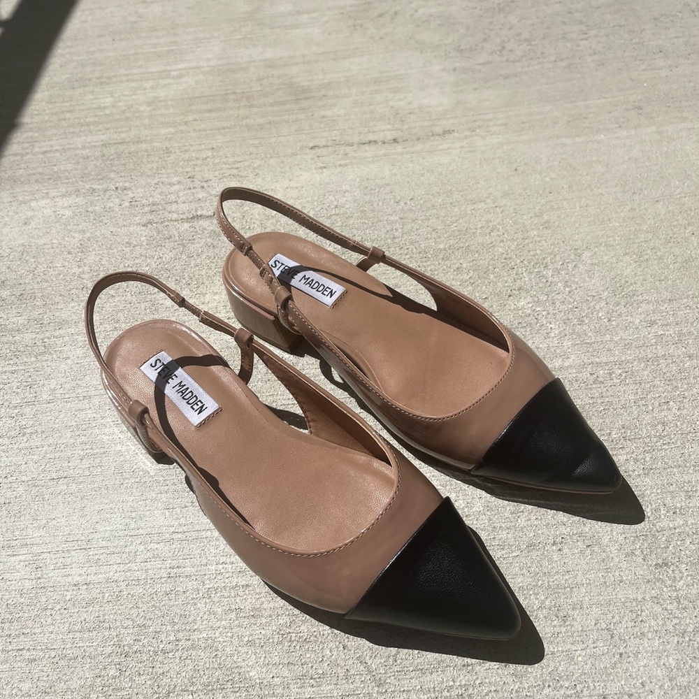 Steve Madden Women's Tan and Black Slingback Shoes